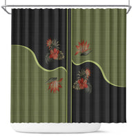 Western Yoke Shower Curtain Tropical Hibiscus Cowboy Style - Wonder Print Shop