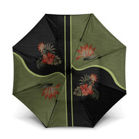 Western Yoke Umbrella Tropical Hibiscus Cowboy Style - Wonder Print Shop