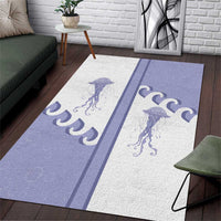 Western Yoke Area Rug Jellyfish And Water Bubbles Cowboy Style - Wonder Print Shop