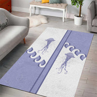 Western Yoke Area Rug Jellyfish And Water Bubbles Cowboy Style - Wonder Print Shop