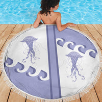 Western Yoke Beach Blanket Jellyfish And Water Bubbles Cowboy Style - Wonder Print Shop