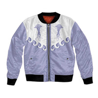 Western Yoke Bomber Jacket Jellyfish And Water Bubbles Cowboy Style - Wonder Print Shop
