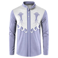 Western Yoke Button Sweatshirt Jellyfish And Water Bubbles Cowboy Style - Wonder Print Shop