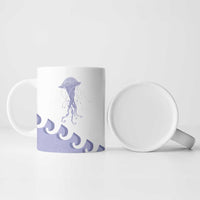 Western Yoke Ceramic Mug Jellyfish And Water Bubbles Cowboy Style - Wonder Print Shop
