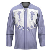 Western Yoke Hockey Jersey Jellyfish And Water Bubbles Cowboy Style - Wonder Print Shop