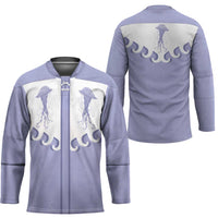 Western Yoke Hockey Jersey Jellyfish And Water Bubbles Cowboy Style - Wonder Print Shop