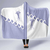 Western Yoke Hooded Blanket Jellyfish And Water Bubbles Cowboy Style - Wonder Print Shop