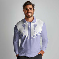 Western Yoke Long Sleeve Polo Shirt Jellyfish And Water Bubbles Cowboy Style - Wonder Print Shop