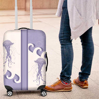 Western Yoke Luggage Cover Jellyfish And Water Bubbles Cowboy Style - Wonder Print Shop