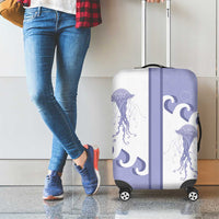 Western Yoke Luggage Cover Jellyfish And Water Bubbles Cowboy Style - Wonder Print Shop