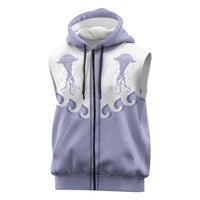 Western Yoke Sleeveless Zip Hoodie Jellyfish And Water Bubbles Cowboy Style - Wonder Print Shop