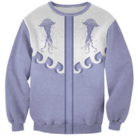Western Yoke Sweatshirt Jellyfish And Water Bubbles Cowboy Style - Wonder Print Shop