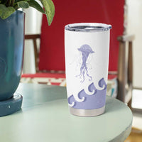 Western Yoke Tumbler Cup Jellyfish And Water Bubbles Cowboy Style - Wonder Print Shop
