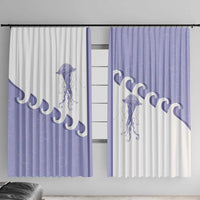Western Yoke Window Curtain Jellyfish And Water Bubbles Cowboy Style - Wonder Print Shop