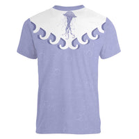 Western Yoke Women V-Neck T-Shirt Jellyfish And Water Bubbles Cowboy Style - Wonder Print Shop