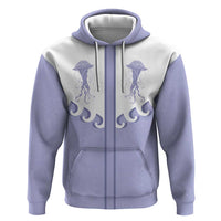 Western Yoke Zip Hoodie Jellyfish And Water Bubbles Cowboy Style - Wonder Print Shop