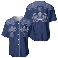 Western Yoke Baseball Jersey Octopus And Coral Cowboy Style - Wonder Print Shop