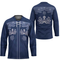 Western Yoke Hockey Jersey Octopus And Coral Cowboy Style - Wonder Print Shop