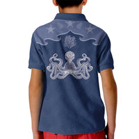 Western Yoke Kid Polo Shirt Octopus And Coral Cowboy Style - Wonder Print Shop