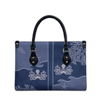 Western Yoke Leather Bag Octopus And Coral Cowboy Style - Wonder Print Shop