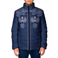 Western Yoke Padded Jacket Octopus And Coral Cowboy Style - Wonder Print Shop