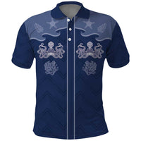 Western Yoke Polo Shirt Octopus And Coral Cowboy Style - Wonder Print Shop