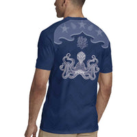 Western Yoke Rugby Jersey Octopus And Coral Cowboy Style - Wonder Print Shop