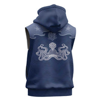 Western Yoke Sleeveless Hoodie Octopus And Coral Cowboy Style - Wonder Print Shop