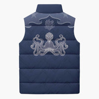 Western Yoke Sleeveless Puffer Jacket Octopus And Coral Cowboy Style - Wonder Print Shop