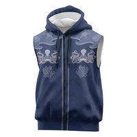 Western Yoke Sleeveless Zip Hoodie Octopus And Coral Cowboy Style - Wonder Print Shop