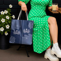 Western Yoke Tote Bag Octopus And Coral Cowboy Style - Wonder Print Shop