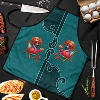 Western Yoke Apron Flamingo Relax Cowboy Style - Wonder Print Shop