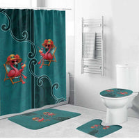 Western Yoke Bathroom Set Flamingo Relax Cowboy Style - Wonder Print Shop