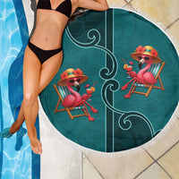 Western Yoke Beach Blanket Flamingo Relax Cowboy Style - Wonder Print Shop