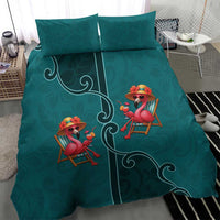 Western Yoke Bedding Set Flamingo Relax Cowboy Style - Wonder Print Shop