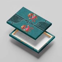 Western Yoke Canvas Wall Art Flamingo Relax Cowboy Style - Wonder Print Shop