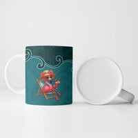 Western Yoke Ceramic Mug Flamingo Relax Cowboy Style - Wonder Print Shop