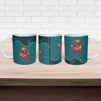 Western Yoke Ceramic Mug Flamingo Relax Cowboy Style - Wonder Print Shop