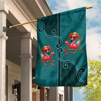 Western Yoke Garden Flag Flamingo Relax Cowboy Style - Wonder Print Shop