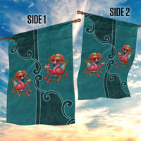 Western Yoke Garden Flag Flamingo Relax Cowboy Style - Wonder Print Shop