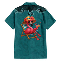 Western Yoke Hawaiian Shirt Flamingo Relax Cowboy Style - Wonder Print Shop