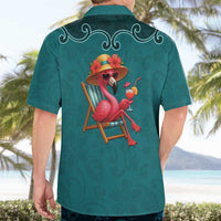 Western Yoke Hawaiian Shirt Flamingo Relax Cowboy Style - Wonder Print Shop