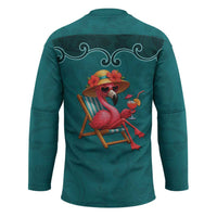 Western Yoke Hockey Jersey Flamingo Relax Cowboy Style - Wonder Print Shop