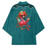 Western Yoke Kimono Flamingo Relax Cowboy Style - Wonder Print Shop