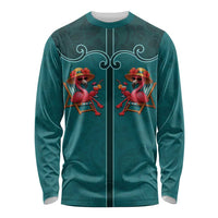 Western Yoke Long Sleeve Shirt Flamingo Relax Cowboy Style - Wonder Print Shop