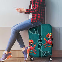 Western Yoke Luggage Cover Flamingo Relax Cowboy Style - Wonder Print Shop