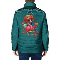 Western Yoke Padded Jacket Flamingo Relax Cowboy Style - Wonder Print Shop