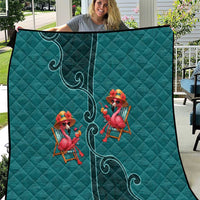 Western Yoke Quilt Flamingo Relax Cowboy Style - Wonder Print Shop