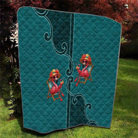 Western Yoke Quilt Flamingo Relax Cowboy Style - Wonder Print Shop