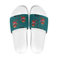 Western Yoke Slide Sandals Flamingo Relax Cowboy Style - Wonder Print Shop